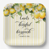 Lemon Branch Mediterranean Summer Bridal Brunch Pappteller (Vorderseite)