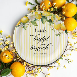 Lemon Branch Mediterranean Summer Bridal Brunch Pappteller