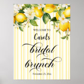 Lemon Branch Mediterranean Summer Bridal Brunch Poster (Vorne)