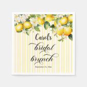 Lemon Branch Mediterranean Summer Bridal Brunch Serviette (Vorderseite)
