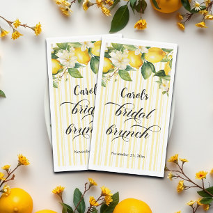 Lemon Branch Mediterranean Summer Bridal Brunch Serviette
