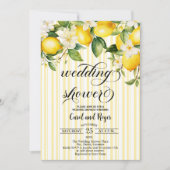 Lemon Branch Mediterranean Summer Polterabend Einladung (Vorderseite)