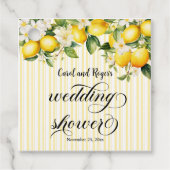 Lemon Branch Mediterranean Summer Polterabend Geschenkanhänger (Vorderseite)