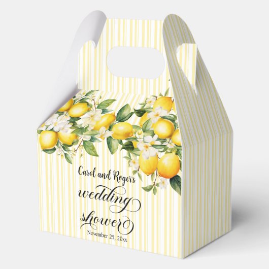 Lemon Branch Mediterranean Summer Polterabend Geschenkschachtel (Vorderseite)