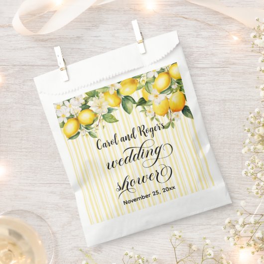 Lemon Branch Mediterranean Summer Polterabend Geschenktütchen (Ausgeschnitten)