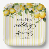 Lemon Branch Mediterranean Summer Polterabend Pappteller (Vorderseite)