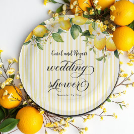 Lemon Branch Mediterranean Summer Polterabend Pappteller