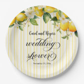 Lemon Branch Mediterranean Summer Polterabend Pappteller (Vorderseite)