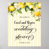 Lemon Branch Mediterranean Summer Polterabend Poster (Vorne)