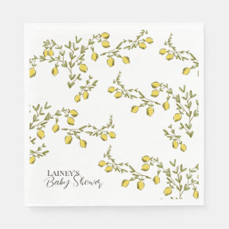 Lemon Branch Paper Napkin Serviette