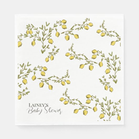 Lemon Branch Paper Napkin Serviette (Vorderseite)