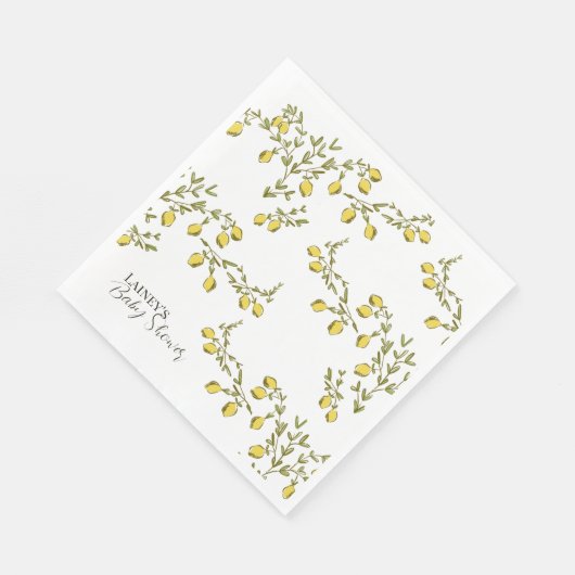 Lemon Branch Paper Napkin Serviette (Ecke)