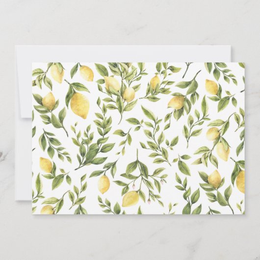Lemon Branch Probe Dinner Einladung (Rückseite)