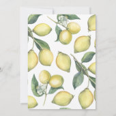 Lemon Branches Baby Dusche Einladung (Rückseite)