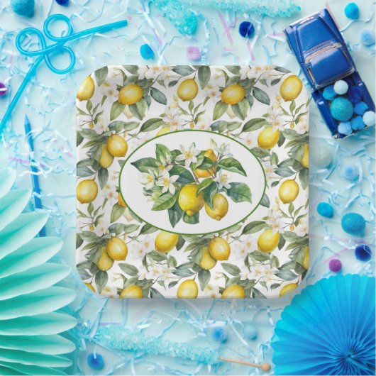 Lemon Branches Pappteller (Party)