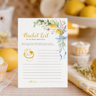 Lemon Braut & Bräutigam Bucket List Brautparty-Spi