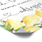 Lemon Brautparty Address a Envelope Poster (Ecke)