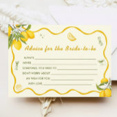 Lemon Brautparty Advice Card Einladung