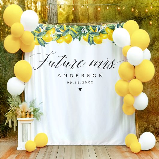 Lemon Brautparty Backdrop Wandteppich