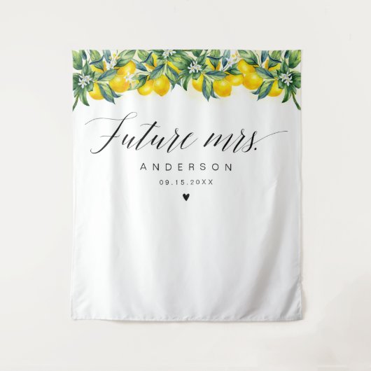 Lemon Brautparty Backdrop Wandteppich (Vorderseite)