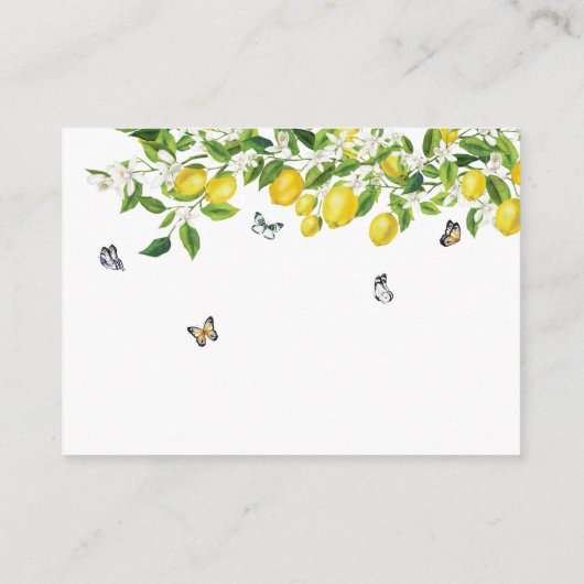 Lemon Brautparty Begleitkarte (Rückseite)