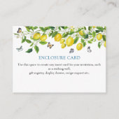 Lemon Brautparty Begleitkarte (Vorderseite)