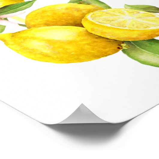 Lemon Brautparty Begrüßungszeichen Poster (Ecke)