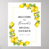 Lemon Brautparty Begrüßungszeichen Poster (Vorne)