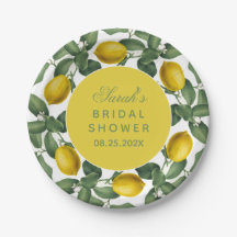Lemon Brautparty Botanical Fruit Elegantes Skript