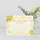 Lemon Brautparty Date Night Ideas Karten (Stehend Vorderseite)