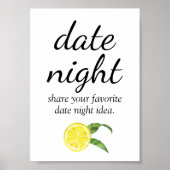 Lemon Brautparty Datumsabendzeichen Poster (Vorne)