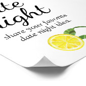 Lemon Brautparty Datumsabendzeichen Poster (Ecke)