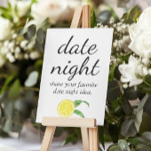 Lemon Brautparty Datumsabendzeichen Poster