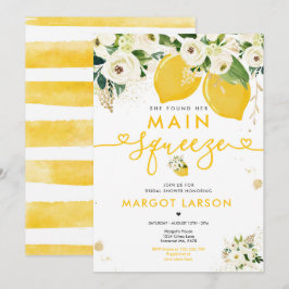 Lemon Brautparty Floral Lemon Hauptpresse Einladung