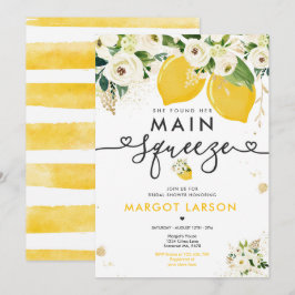 Lemon Brautparty Floral Lemon Main Squeeze Einladung