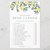 Lemon Brautparty Game Er sagte: "Sie sagte (Vorderseite)