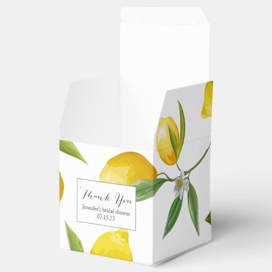 Lemon-Brautparty-Gefallen Geschenkschachtel (Geöffnet)