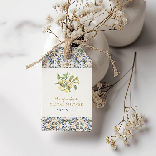 Lemon Brautparty Gift Tags Geschenkanhänger
