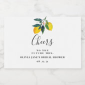 Lemon Brautparty Mini Schaumweinetikett (Einzelnes Label)