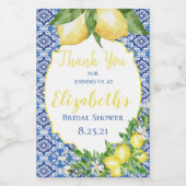 Lemon Brautparty Mini Weinflasche Weinetikett (Einzelnes Label)