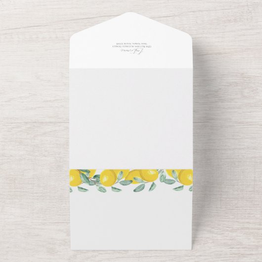 Lemon Brautparty mit Date Night Card All In One Einladung (Außenbereich)