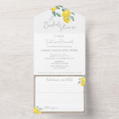 Lemon Brautparty mit Date Night Card All In One Einladung (Innen Boden)
