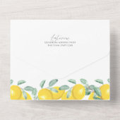 Lemon Brautparty mit Date Night Card All In One Einladung (Rückseite)