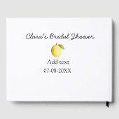 Lemon Brautparty modern schlicht und rustikal b Gästebuch (Rückseite)