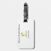 Lemon Brautparty modern schlicht und rustikal b Gepäckanhänger (Rückseite vertikal)