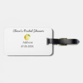 Lemon Brautparty modern schlicht und rustikal b Gepäckanhänger (Rückseite horizontal)