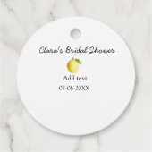 Lemon Brautparty modern schlicht und rustikal b Geschenkanhänger (Rückseite)