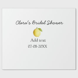 Lemon Brautparty modern schlicht und rustikal b Geschenkpapier