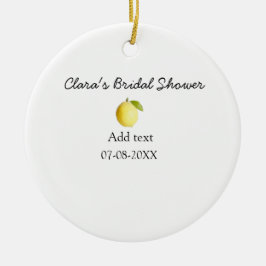 Lemon Brautparty modern schlicht und rustikal b Keramik Ornament