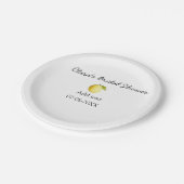 Lemon Brautparty modern schlicht und rustikal b Pappteller (Schrägansicht)